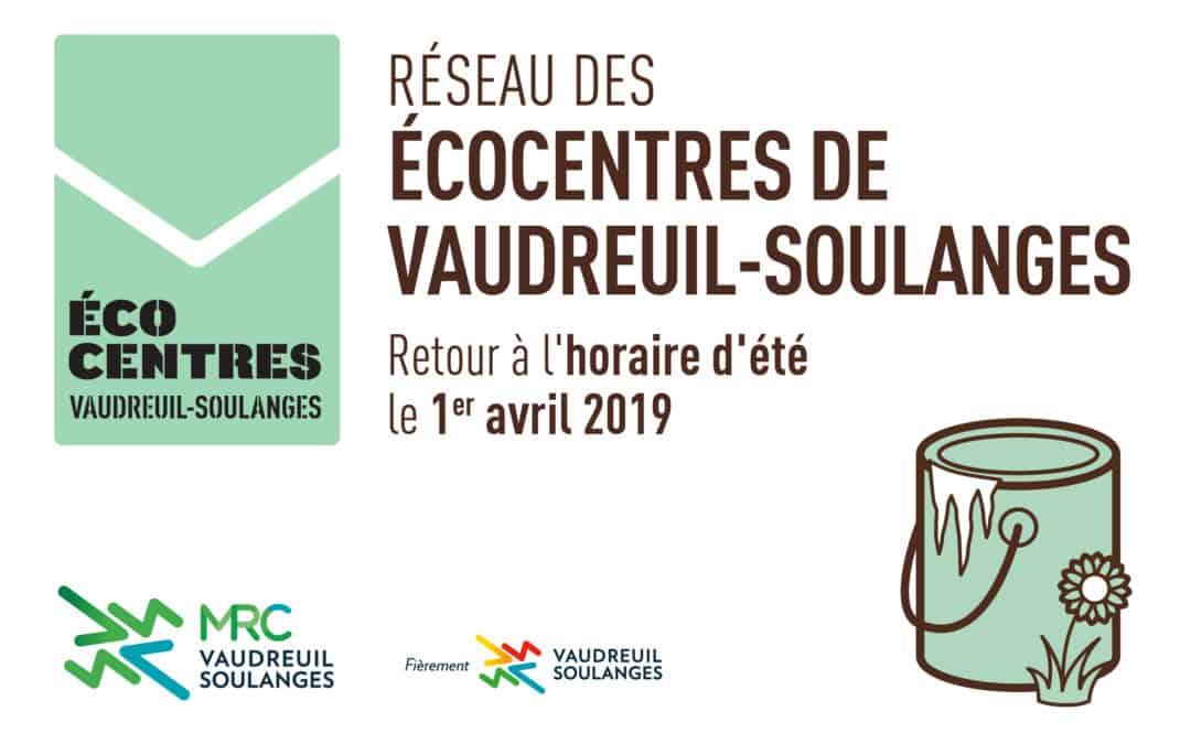 Retour à l’horaire d’été pour le Réseau des écocentres de la MRC de Vaudreuil-Soulanges