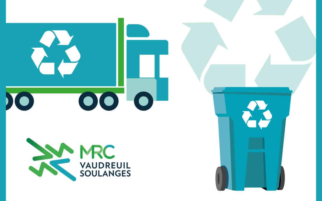 Surplus de matières recyclables acceptés du 7 au 13 janvier lors des prochaines collectes de Vaudreuil-Soulanges