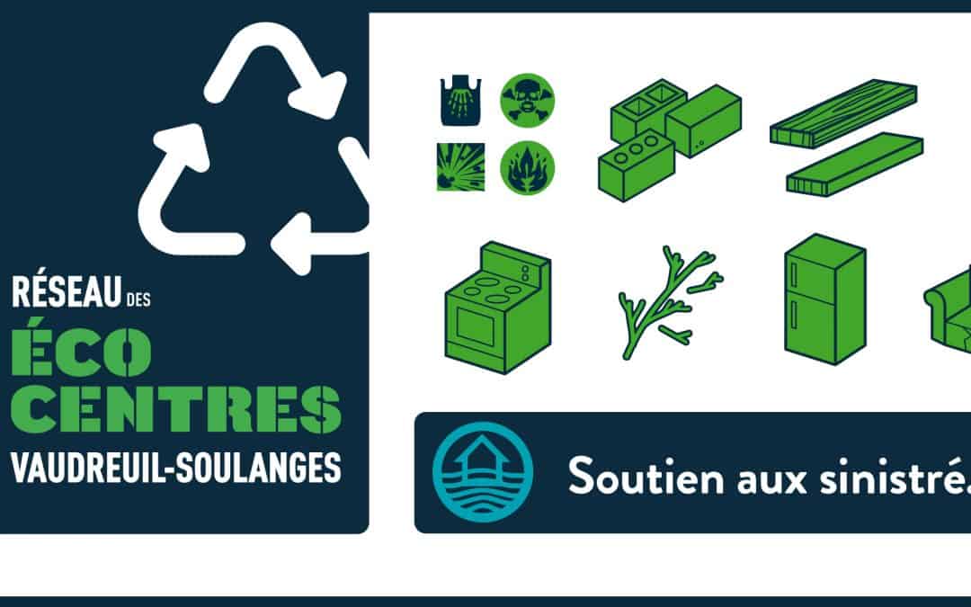 Crue printanière 2023 : La MRC de Vaudreuil-Soulanges annonce des mesures temporaires supplémentaires aux sinistrés dans le Réseau des écocentres