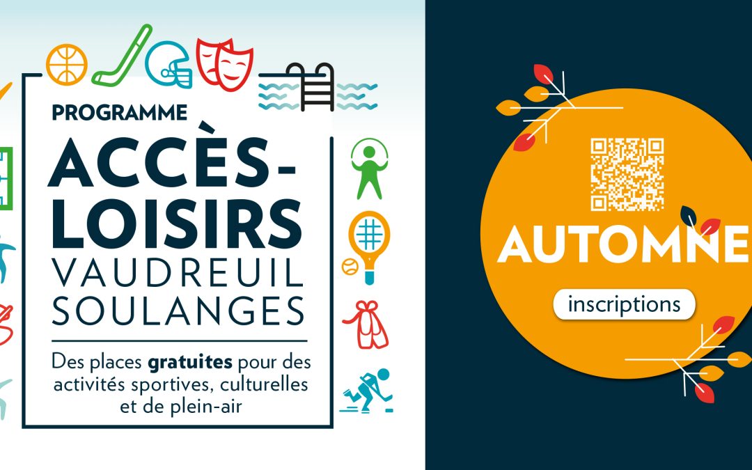 Session d’automne 2024 : inscrivez-vous au programme Accès-Loisirs Vaudreuil-Soulanges