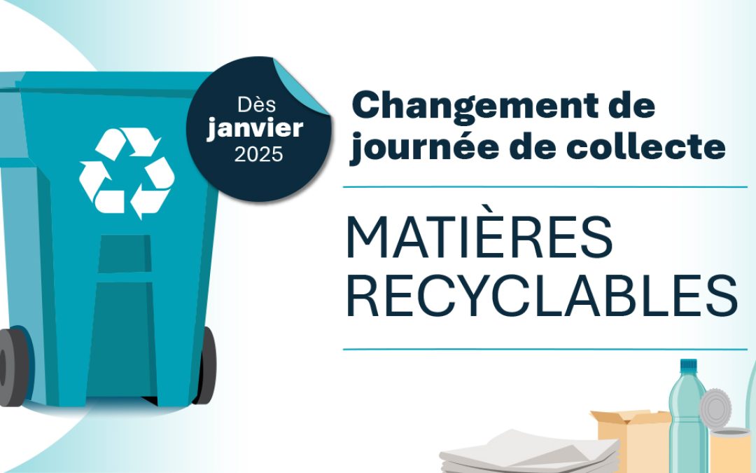 Changement de journée de collecte des matières recyclables pour 12 municipalités de Vaudreuil-Soulanges en janvier 2025