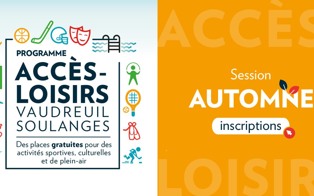 Inscrivez-vous au programme Accès-Loisirs Vaudreuil-Soulanges pour la session d’automne 2026