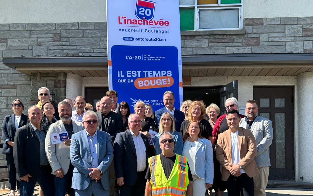Autoroute 20 inachevée : élus, gens d&rsquo;affaires et citoyens unissent leur voix pour réclamer son inscription au prochain PQI